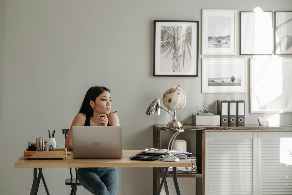 Anxious Realtor at desk